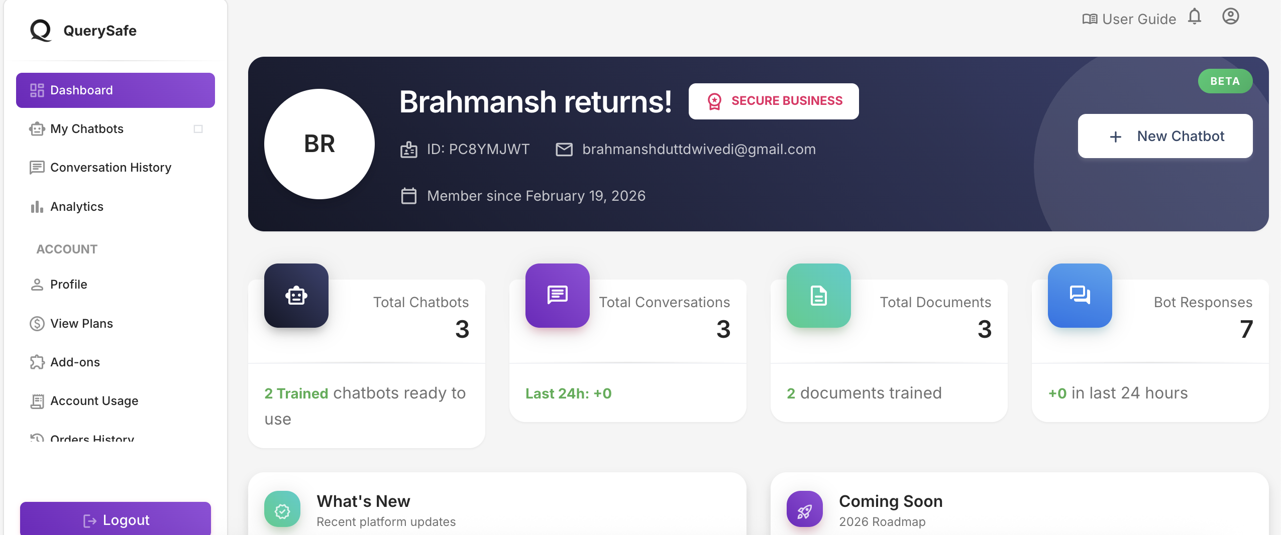 QuerySafe Dashboard